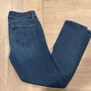 Paige Skyline Ankle Peg Blue Women's Jeans